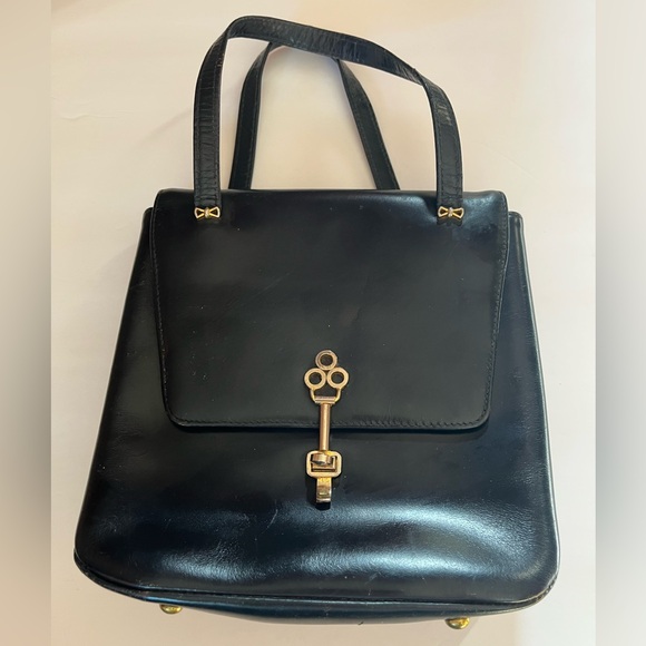 Dolfan Vintage 60's  Leather Handbag  - Made in France - Picture 9 of 13